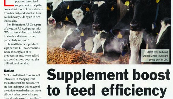 Feed efficiency boosted by new supplement